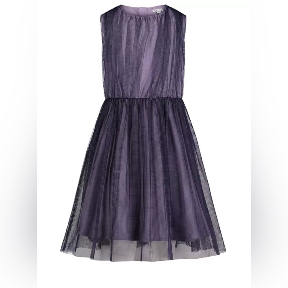 Calvin Klein Girls Printed Modern Tutu Purple Dress